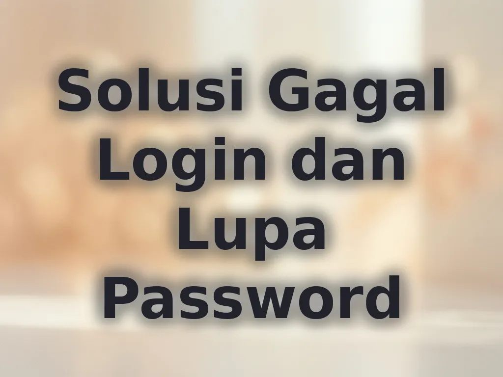 Solusi Gagal Login dan Lupa Password